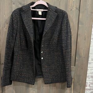 Elegant Black Tweed Blazer